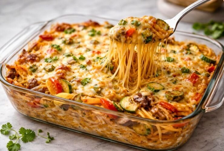 Pioneer Woman Cheesy Vegetable Spaghetti Casserole Recipe