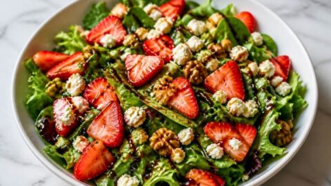 Strawberry Feta Salad with Balsamic Glaze Recipe