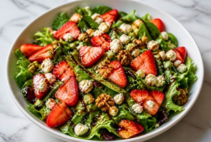 Strawberry Feta Salad with Balsamic Glaze Recipe