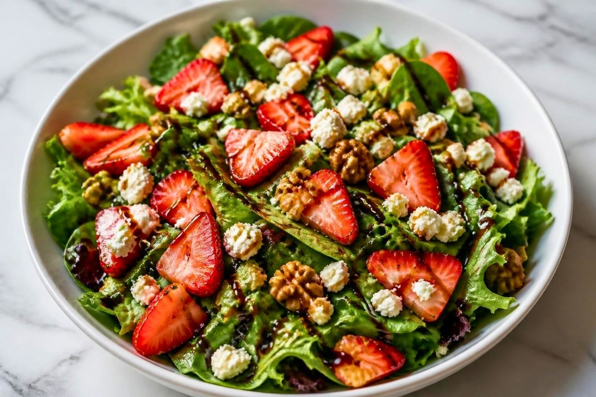 Strawberry Feta Salad with Balsamic Glaze Recipe