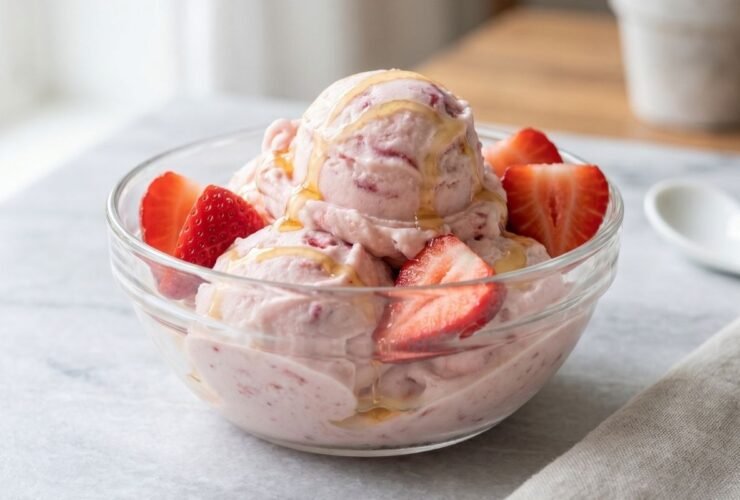 Strawberry Greek Frozen Yogurt Recipe
